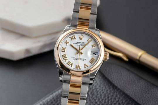  Rolex Datejust 31 Rolesor White Roman Damenuhr Oyster Perpetual Ref. 278243 