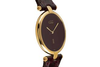 Thumbnail von Cartier Vendome LC GM Vermeil 925 Silber Red Dial Medium Size Klassiker
