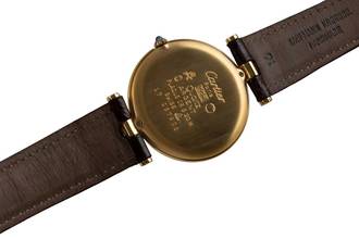 Thumbnail von Cartier Vendome LC GM Vermeil 925 Silber Red Dial Medium Size Klassiker