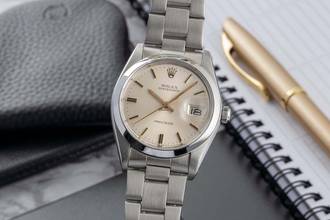  Rolex Oysterdate Precision Silver Dial Stahl Handaufzug Herrenuhr Ref. 6694 Vintage 