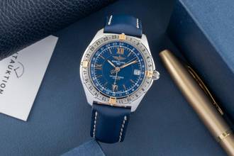 Thumbnail von Breitling Antares World Blue Dial Stahl / Gold Automatik Herrenuhr Ref. B32047.1