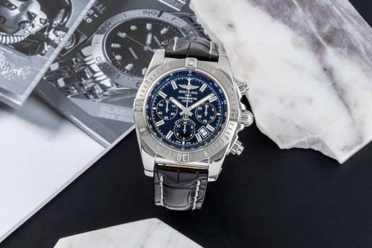  Breitling Chronomat 44 Chronograph Stahl Automatik Ref. AB011511/BF70 B&P 2017 