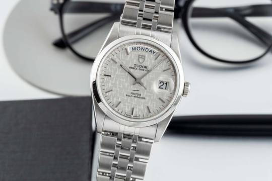  Tudor Prince Date Day Silver Dial Edelstahl Automatik Herrenuhr Ref. 76200 