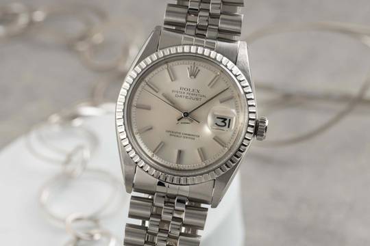  Rolex Datejust 36 Silver Dial Oyster Edelstahl Automatik Ref. 1603 Klassiker 