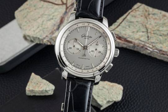 Glashütte Original Senator Chronograph XL Stahl Automatik Herrenuhr Ref. 1-39-34-21-42-04 