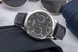 Thumbnail von Glashütte Original Senator Observer Stahl Automatik Herrenuhr R. 100-14-02-02-04