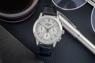 Thumbnail von Glashütte Original Senator Chronograph Steel Automatic Men's Watch Ref. 39-31-11-13-04 B&P
