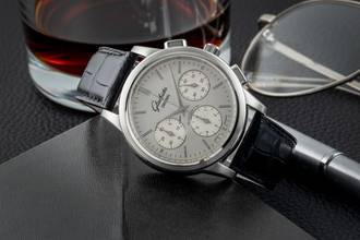 Thumbnail von Glashütte Original Senator Chronograph Steel Automatic Men's Watch Ref. 39-31-11-13-04 B&P