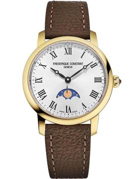  Frederique Constant FC-206RS1S5 Damenuhr Classic Slimline Ladies Moon 30mm 3ATM 
