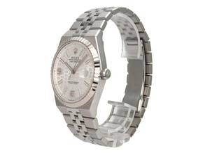 Rolex Land-Dweller 40 Oystersteel White Gold Ref. 127334 Deep White Honeycomb Flat Jubilee Band