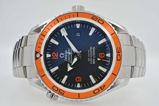 Omega Seamaster Planet Ocean 45.5mm Never polished 2908.50.38 Orange 