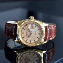 Thumbnail von Rolex Datejust 36 6305-1 Cream Radium dial yellow gold 18KT very rare 1954