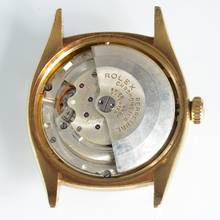 Thumbnail von Rolex Datejust 36 6305-1 Cream Radium dial yellow gold 18KT very rare 1954