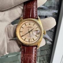Thumbnail von Rolex Datejust 36 6305-1 Cream Radium dial yellow gold 18KT very rare 1954
