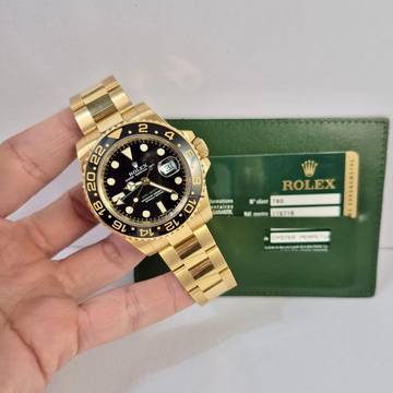  Rolex GMT-Master II Full Yellow Gold 40mm Automático Completo 