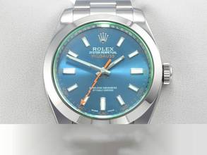  Rolex Milgauss 116400gv 2015 Lc110 Z-blue Edelstahl Automatik Stahl Blau Stainless Steel Oyster-band Chronometer Blue Dial 