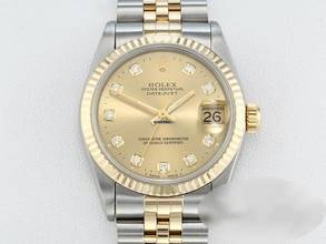 Rolex Datejust 31 31mm 68273 stainless steel yellow gold 750 1997 diamonds automatic stainless steel 18kt yellow gold Jubilee bracelet chronometer Oyster