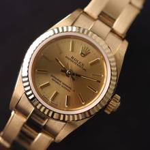 Thumbnail von Rolex Oyster Perpetual 26 Lady 26 Yellow Gold Champagne Dial