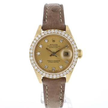  Rolex Lady-Datejust 26 Yellow Gold Diamond Dial 