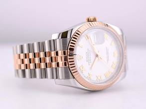 Thumbnail von Rolex Datejust 36 36mm Stainless Steel-rose Gold White Roman Full Set 2014