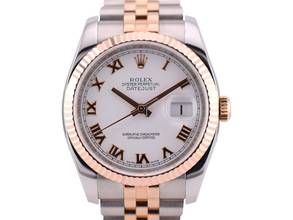 Thumbnail von Rolex Datejust 36 36mm Stainless Steel-rose Gold White Roman Full Set 2014