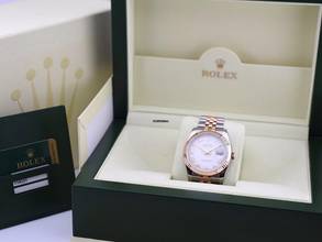 Thumbnail von Rolex Datejust 36 36mm Stainless Steel-rose Gold White Roman Full Set 2014