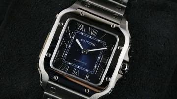 Thumbnail von Cartier Santos De Cartier Medium Blue WSSA0063 - New with VAT - Fullset 2026
