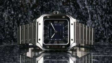 Thumbnail von Cartier Santos De Cartier Medium Blue WSSA0063 - New with VAT - Fullset 2026