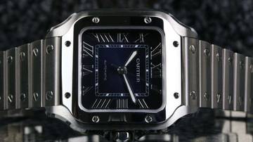 Thumbnail von Cartier Santos De Cartier Medium Blue WSSA0063 - New with VAT - Fullset 2026