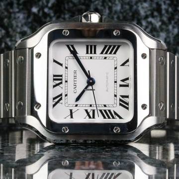  Cartier Santos De Cartier Medium White WSSA0029 - New with VAT - Fullset 2026 