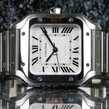 Thumbnail von Cartier Santos De Cartier Medium White WSSA0029 - New with VAT - Full set 2026