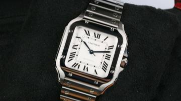Thumbnail von Cartier Santos De Cartier Medium White WSSA0029 - New with VAT - Full set 2026