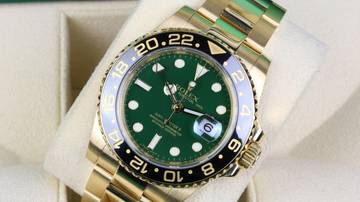 Thumbnail von Rolex GMT-Master II Yellow Gold Green 116718LN - with Box - D Serial
