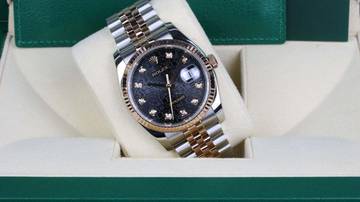 Thumbnail von Rolex Datejust 36 Steel Rosé Jubilee 116231 Black Diamond - Fullset 2012