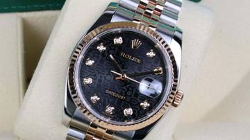 Thumbnail von Rolex Datejust 36 Steel Rosé Jubilee 116231 Black Diamond - Fullset 2012