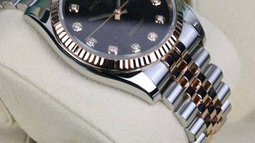 Thumbnail von Rolex Datejust 36 Steel Rosé Jubilee 116231 Black Diamond - Fullset 2012