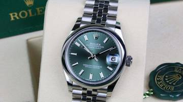 Thumbnail von Rolex Datejust 31 Mint Green Jubilee 278240 - New LC100 - Fullset 2026