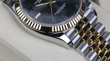 Thumbnail von Rolex Datejust 36 Steel Gold 126233 Jubilee Wimbledon like New - Fullset 2022