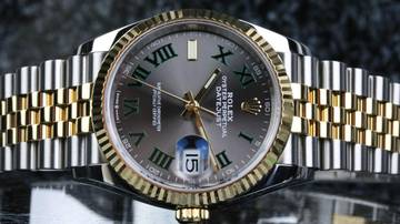 Thumbnail von Rolex Datejust 36 Steel Gold 126233 Jubilee Wimbledon like New - Fullset 2022
