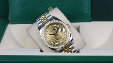 Thumbnail von Rolex Datejust 36 Steel Gold RBR Jubilee Champagne Diamond - Fullset 2012
