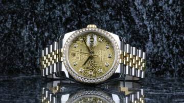 Rolex Datejust 36 Steel Gold RBR Jubilee Champagne Diamond - Fullset 2012