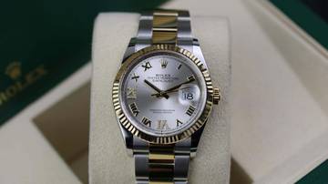 Thumbnail von Rolex Datejust 36 Steel Gold 126233 Oyster Silver XIIV 69 New - Fullset 2021