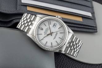 Thumbnail von Rolex Datejust 36 White Dial Edelstahl Automatik Herrenuhr Ref. 16220 Y-Serie