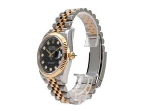 Thumbnail von Rolex Datejust 36 Oystersteel / Gelbgold Ref. 126233 Schwarz Diamant Jubile-Band