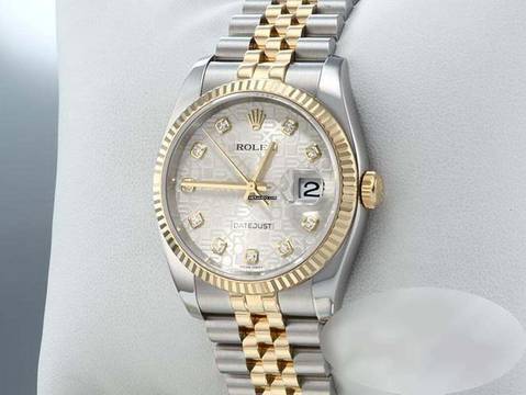  Rolex Datejust 36 36mm 116233 2018 Diamanten Stahl Gelbgold 750 Automatik Stainless Steel 18kt Yellow Gold Jubilé-band Chronometer 
