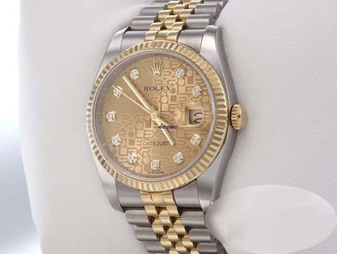  Rolex Datejust 36 36mm 116233 2011 Diamanten Stahl Gelbgold 750 Automatik Stainless Steel 18kt Yellow Gold Jubilé-band Chronometer Oyster 