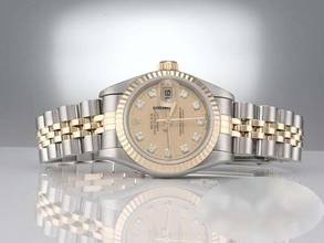 Thumbnail von Rolex Lady-Datejust Edelstahl Gelbgold 750 Diamanten 1997 Automatik Gold Stainless Steel 18kt Yellow Gold Jubilé-band Chronometer Oyster