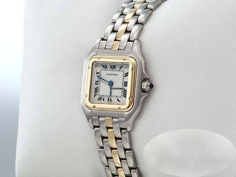  Cartier Panthère Lady Stahl Gelbgold 750 Damen Armbanduhr Damenuhr Stainless Steel 18kt Yellow Gold 