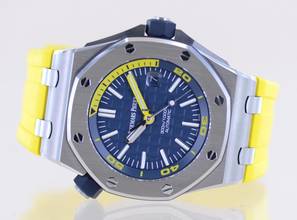 Thumbnail von Audemars Piguet Royal Oak Offshore Diver Blue Dial Yellos Rubber Summer B+P