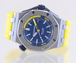 Thumbnail von Audemars Piguet Royal Oak Offshore Diver Blue Dial Yellos Rubber Summer B+P